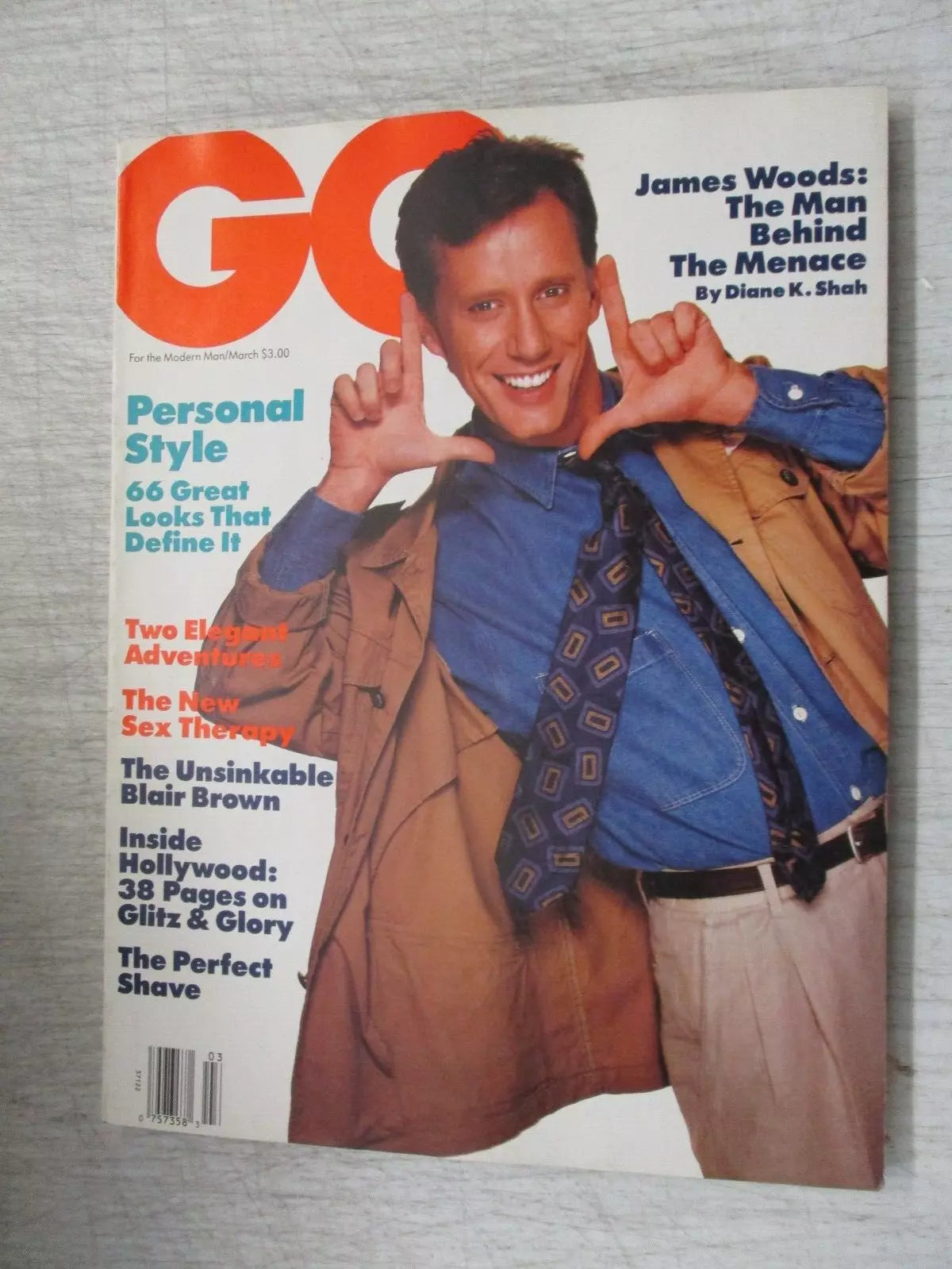 Gentlemen's Quarterly - For The Modern Man - Personal Style - March 1988 - Shuga Records