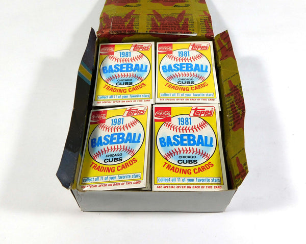 (1) One Pack - 1981 Topps Coca-Cola CHICAGO CUBS MLB Baseball Trading Card - 4 Cards - Shuga Records