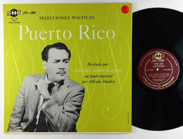 Rafael Bartolomei - Puerto Rico (Selecciones Poeticas) - VG+ LP Record 1955 SMC Pro-Arte USA Vinyl - Latin - Shuga Records