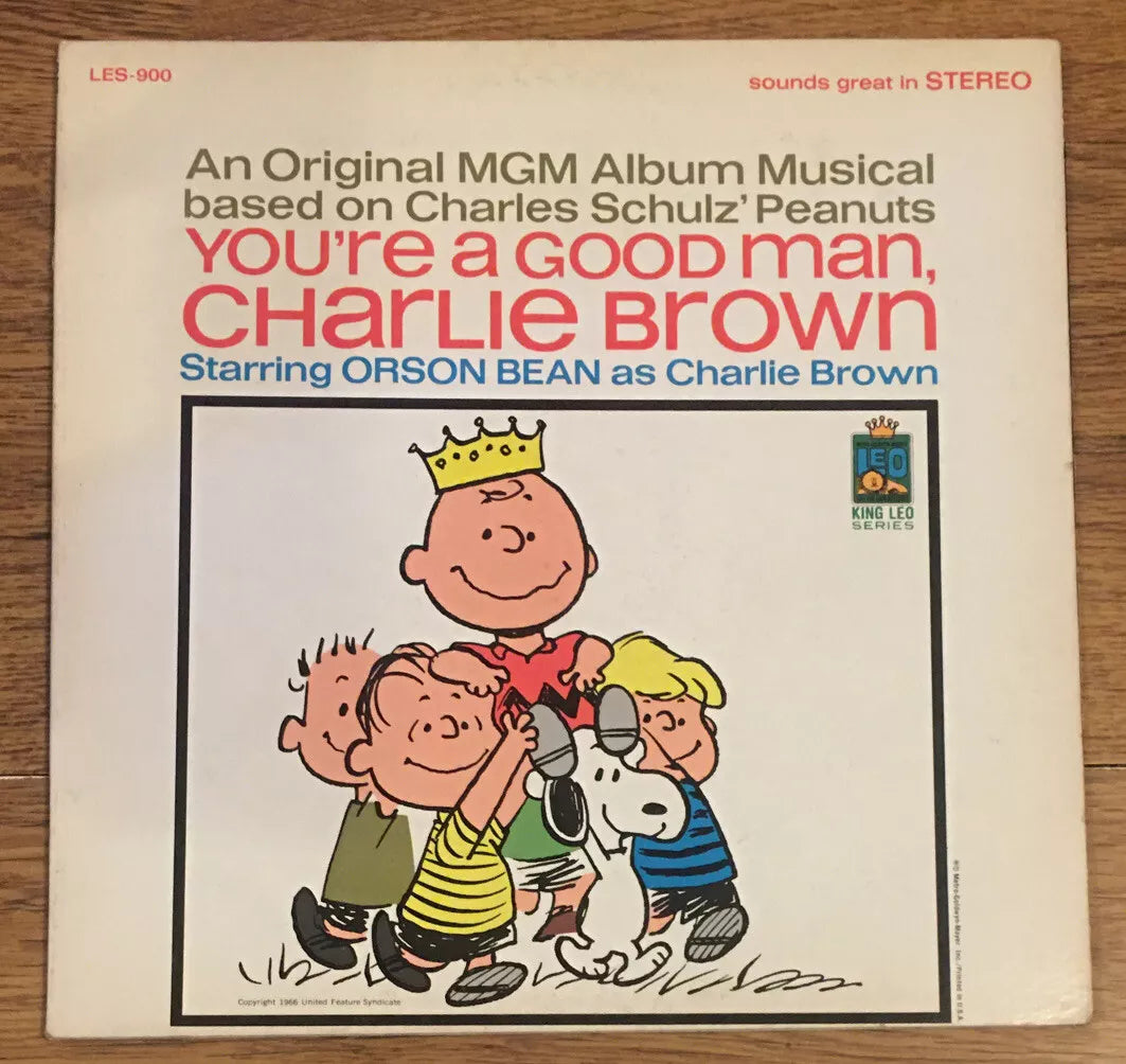 Peanuts / Charles Schulz - You're A Good Man, Charlie Brown - VG+ LP Record 1967 Leo The Lion USA Original Press Vinyl - Children's / Musical / Soundtrack - Shuga Records