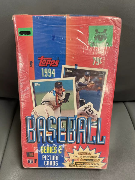 (1) One Pack - New Sealed 1994 TOPPS Series 2 MLB Baseball Trading Card Pack - 12 Cards - Shuga Records