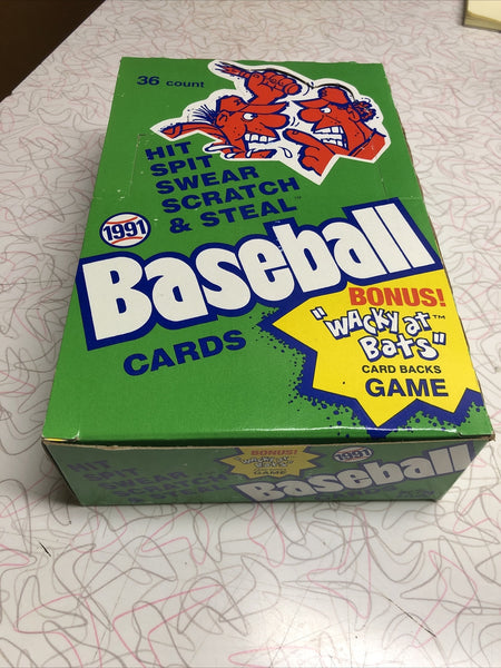 (1) One Pack - New Sealed 1991 FUN STUFF Hit Spit Swear Scratch & Steal Baseball Trading Card Pack - 10 Cards - Shuga Records