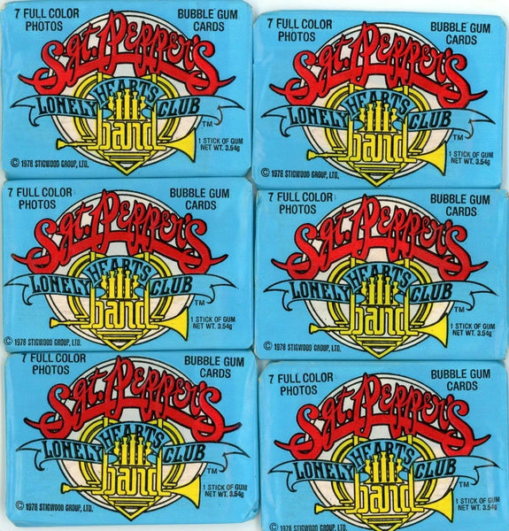 (1) One Pack - New 1978 DONRUSS Sgt. Pepper's Lonely Hearts Club Band Trading Card Music Beatles - 7 Cards - Shuga Records