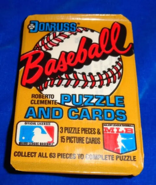 (1) One Pack - New Sealed 1987 DONRUSS MLB Baseball Trading Card Pack - 15 Cards + 3 Puzzle Pieces - Shuga Records