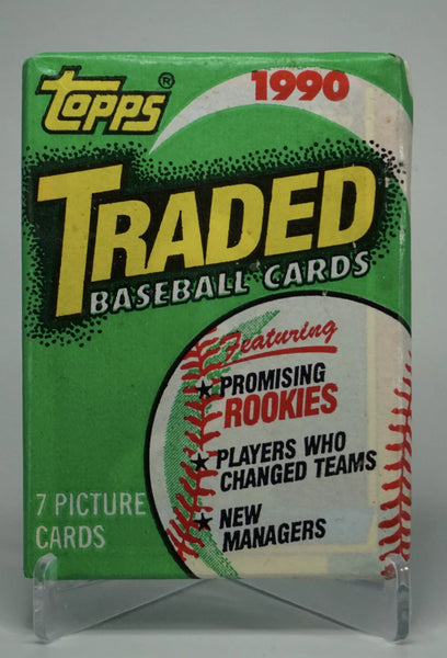 (1) One Pack - New Sealed Topps 1990 MLB Baseball TRADED SERIES Trading Card Pack - 7 Cards - Shuga Records