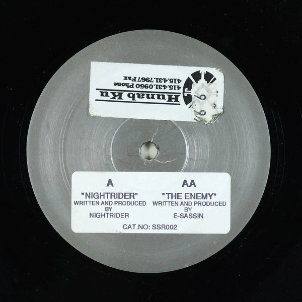 Nightrider / E-Sassin – Nightrider / The Enemy - VG+ 12" Single Record 1997 Sound Sphere USA Vinyl - Drum n Bass / Jungle - Shuga Records