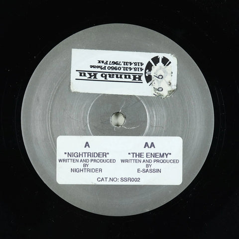 Nightrider / E-Sassin – Nightrider / The Enemy - VG+ 12" Single Record 1997 Sound Sphere USA Vinyl - Drum n Bass / Jungle