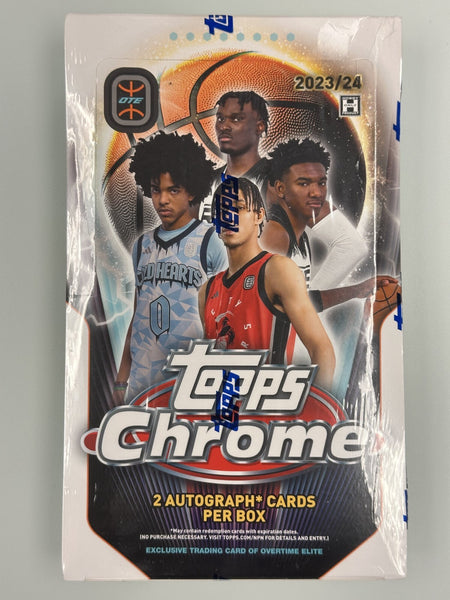 (1) New One Pack - 2023-2024 Topps Chrome NBA Basketball Trading Card - 8 Cards Per Pack - Shuga Records