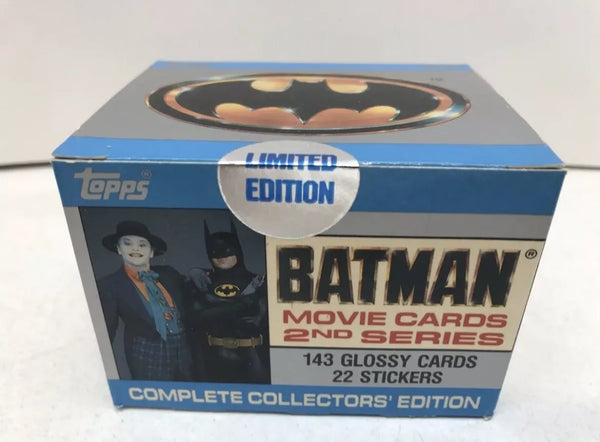 New Sealed 1989 BATMAN The Movie Topps 2nd Series Trading Card Complete Collector's Edition Set - 143 Cards & 22 Stickers - Shuga Records