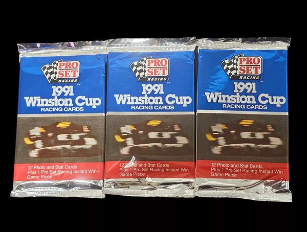 (1) One Pack - New Sealed 1991 PRO SET Winston Cup Racing Cards - 12 Cards - Shuga Records