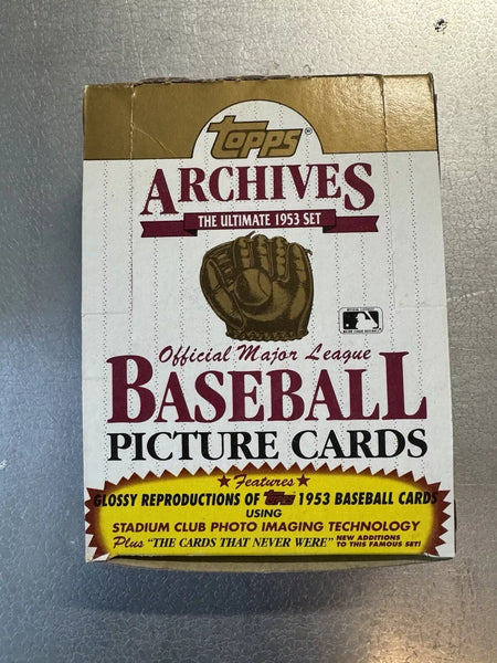(1) One Pack - New Sealed 1991 / 1953 TOPPS Archives MLB Baseball Trading Card Pack - 12 Cards - Shuga Records