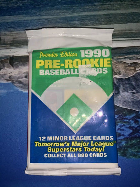 (1) One Pack - New Sealed 1990 Pre-Rookie Minor League MLB Baseball Trading Card Pack - 12 Cards - Shuga Records