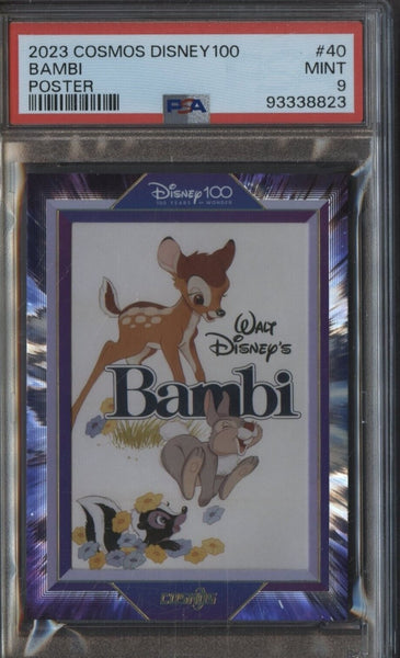 Bambi - 2023 Cosmos China Walt Disney 100 Poster #CDQ-HB-40 Card 001/288 - PSA 9 - Shuga Records