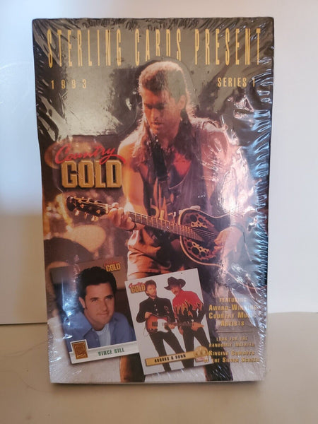 (1) One New Pack - 1993 CMA STERLING Country Gold Series 1 Trading Card Music - 9 Cards Per Pack - Shuga Records