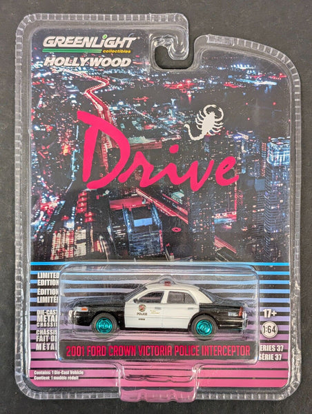 Drive Movie - 2001 FORD CROWN VICTORIA POLICE INTERCEPTOR LAPD 1:64 Die-Cast Metal Car - Shuga Records