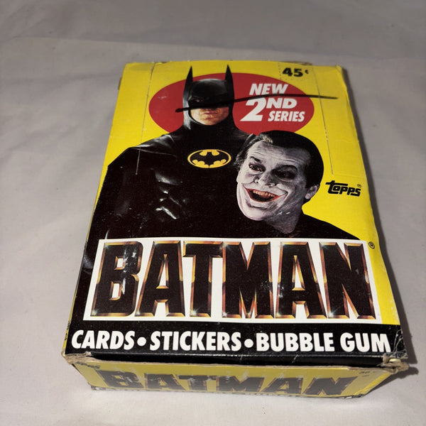 (1) One Pack - New Sealed TOPPS 1989 BATMAN The Movie 2nd Series Trading Card PACK - 9 Cards & 1 Sticker - Shuga Records