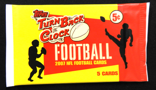 (1) One Pack - 2007 Topps Turn Back the Clock NFL Trading Card - 5 Cards - Shuga Records
