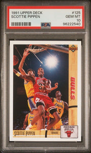 1991 UPPER DECK Card #125 - SCOTTIE PIPPEN - Chicago Bull - HOF PSA 10 GEM MINT - Shuga Records
