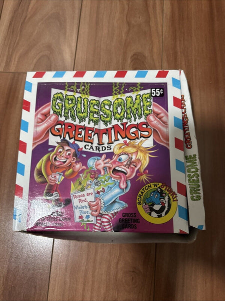 (1) One Pack - New Sealed Topps 1992 Gruesome Greetings Trading Card Pack - 3 Gross Cards & 1 Scratch N’ Stink - Shuga Records