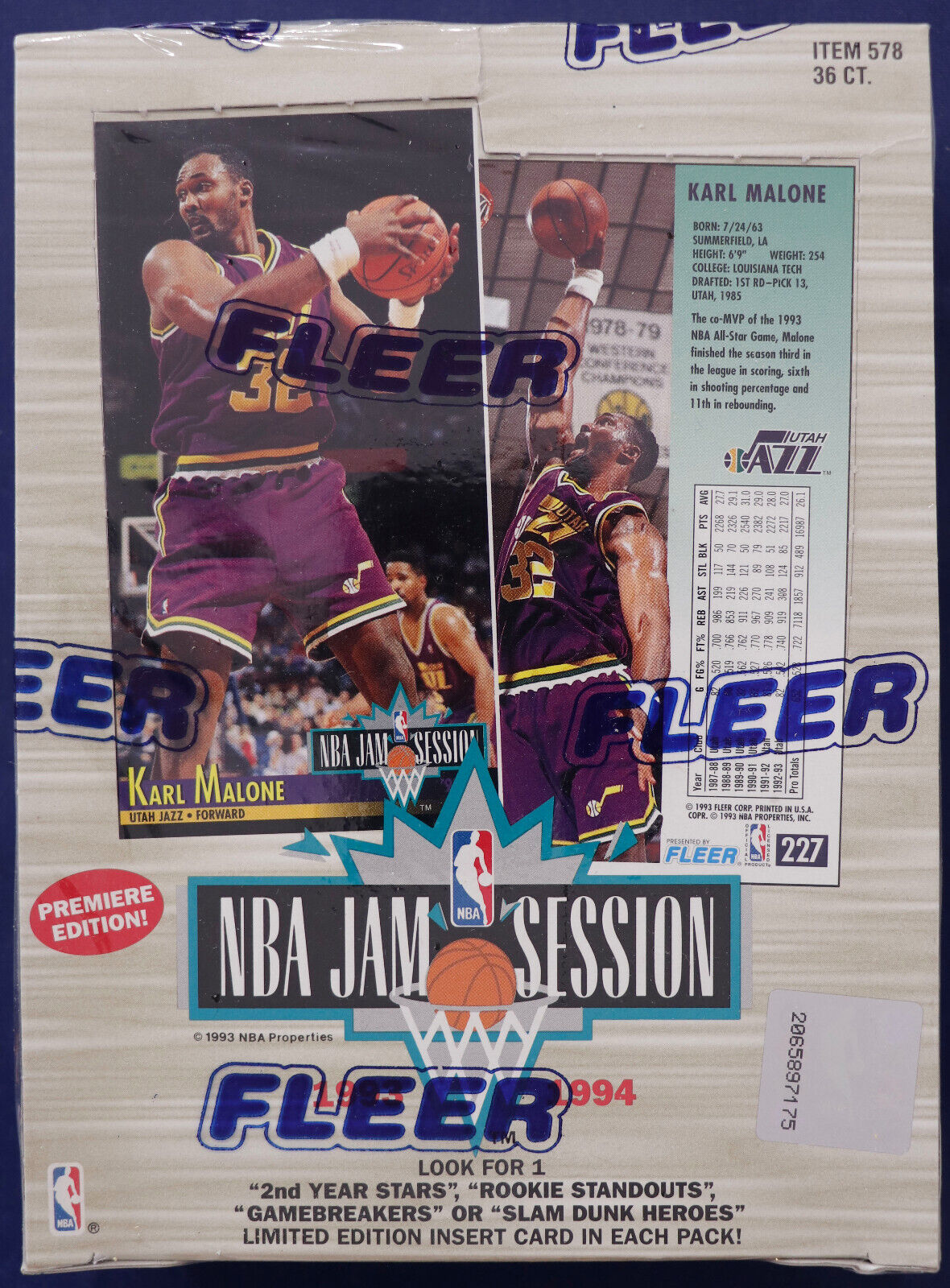 (1) Pack - New Sealed 1993-1994 Fleer NBA Jam Session Basketball Card - 12 Cards - Shuga Records