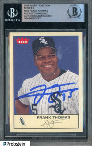 Signed Autographed - Frank Thomas - 2005 Fleer Tradition #556 Card BGS BAS - Shuga Records