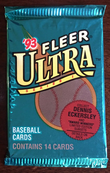 (1) One Pack - New Sealed 1993 FLEER ULTRA Series 1 MLB Baseball Trading Card Pack - 14 Cards - Shuga Records
