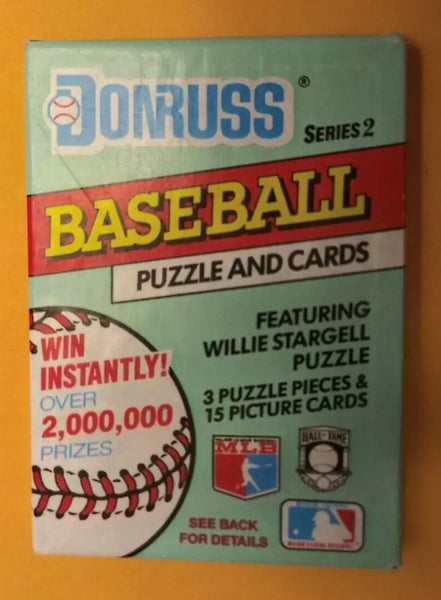 (1) One Pack - New Sealed 1991 DONRUSS Series 2 MLB Baseball Trading Card Pack - 15 Cards + 3 Puzzle Pieces - Shuga Records