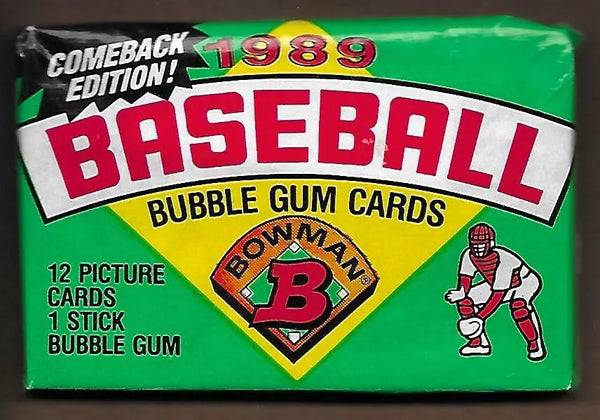 (1) One Pack - New Sealed Bowman 19989 MLB Baseball Trading Card Pack - 12 Cards - Shuga Records