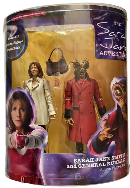 New 2004 DOCTOR WHO Spin-Off - Sarah Jane Smith Adventures & General Kudlak Figure Set - NIB - Shuga Records