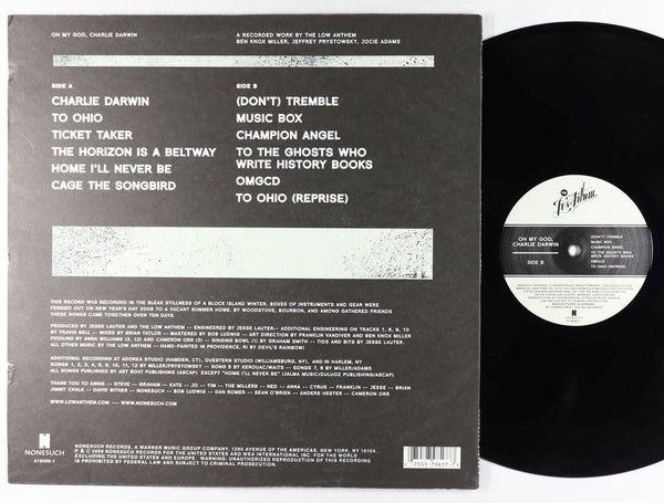 Signed Autographed - The Low Anthem – Oh My God, Charlie Darwin - Mint- LP Record 2009 Nonesuch USA Vinyl, CD, Silkscreened Cover - Indie Rock / Folk Rock / Acoustic - Shuga Records
