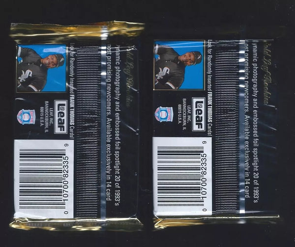 (1) One Pack - New Sealed 1993 Leaf Set Series 1 MLB Baseball Trading Card Star Pack - 14 Cards - Shuga Records