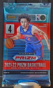 (1) New One Pack - 2021-2022 PANINI PRIZM NBA Basketball Trading Card - 4 Cards Per Pack - Shuga Records