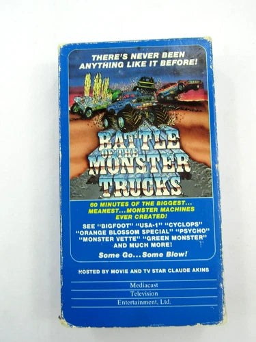 Battle of The Monster Trucks - VG+ VHS Mediacast Television Entertainment Tape - Shuga Records