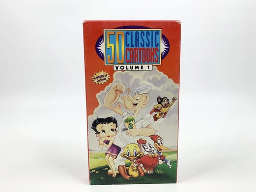 50 Classic Cartoons Volume 1 - VG+ VHS 1997 Anchor Bay Entertainment Video - Shuga Records