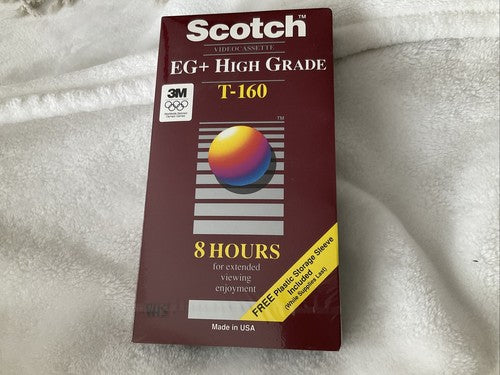Scotch EG+ High Grade T-160 Blank VHS - 8 Hour Blank Video Tape - Shuga Records