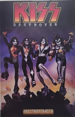 KISS - Destroyer - Promo Lithograph Poster - 45th Anniversary 2021 - 11" x 17"