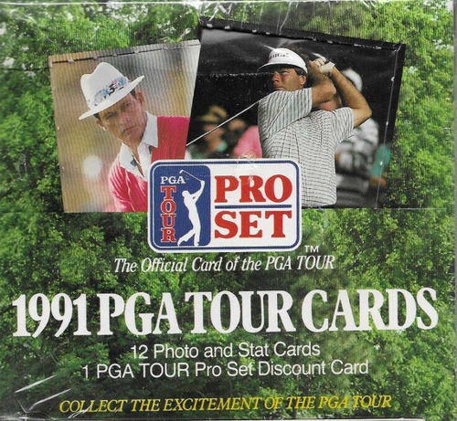 (1) One Pack - New 1991 PRO SET PGA Tour Gold Trading Card - 12 Cards - Shuga Records