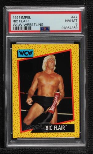 1991 Impel WCW Wrestling - Ric Flair Card #47 - PSA 8 NM-MT - Shuga Records