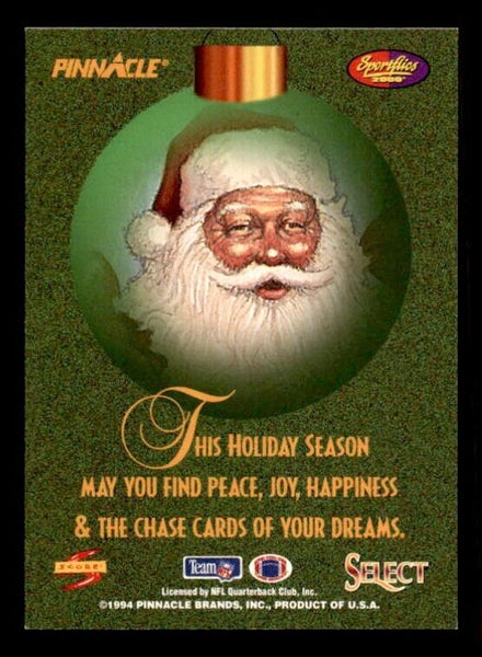 (1) Card - 1994 Sportflics Score Pinnacle Santa Claus Sack Attack Holiday Chase Card - Shuga Records