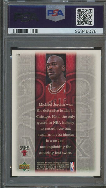 Michael Jordan - 1999 Upper Deck NBA MVP Card #191 Chicago Bulls - PSA 8 NM-MT - Shuga Records