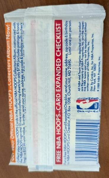 (1) One Pack - 1989-1990 NBA HOOPS Basketball Trading Card - 15 Cards - Shuga Records