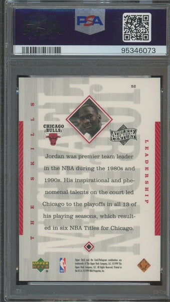 Michael Jordan - 1999 Upper Deck Athlete of The Century #52 Chicago Bulls HOF PSA 8 NM-MT - Shuga Records