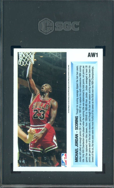 1992-1993 Michael Jordan - Upper Deck Award Winner Hologram - #AW1 Bulls SGC 7 NM 0427073 - Shuga Records