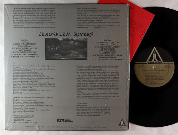 Jerusalem Rivers - Y'shua Is The Light - Mint- LP Record 1985 Morada USA Vinyl & Insert - Xian Hard Rock / Jewish - Shuga Records