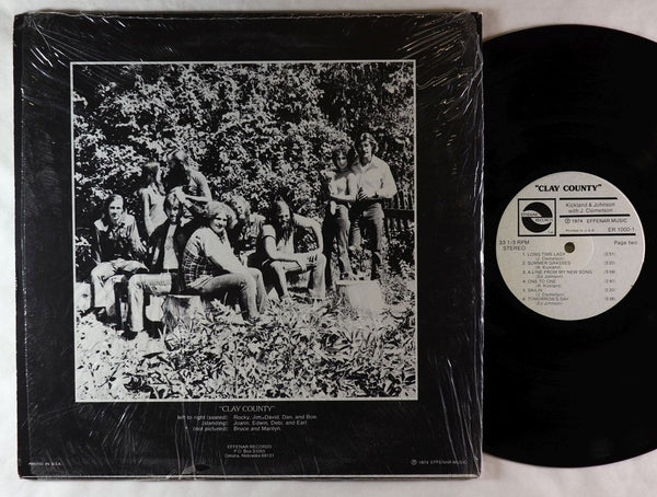 Kickland & Johnson - Clay County - VG+ LP Record 1974 Effenar USA Vinyl - Folk Rock / Soft Rock - Shuga Records