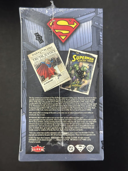 (1) One Pack - 2025 DC FLEER Brilliants SUPERMAN The World Of Metropolis Trading Card - 5 Cards - Shuga Records