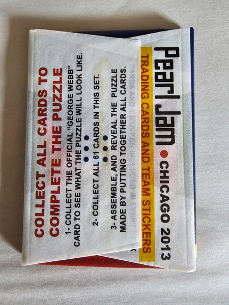 (1) One Pack - New Sealed 2013 Pearl Jam CHICAGO Trading Card PACK - 10 Cards & 1 Sticker - Shuga Records
