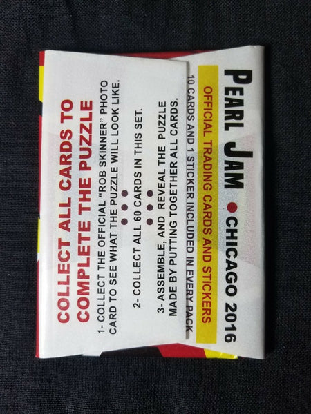 (1) One Pack - New Sealed 2016 Pearl Jam CHICAGO Trading Card PACK - 10 Cards & 1 Sticker - Shuga Records