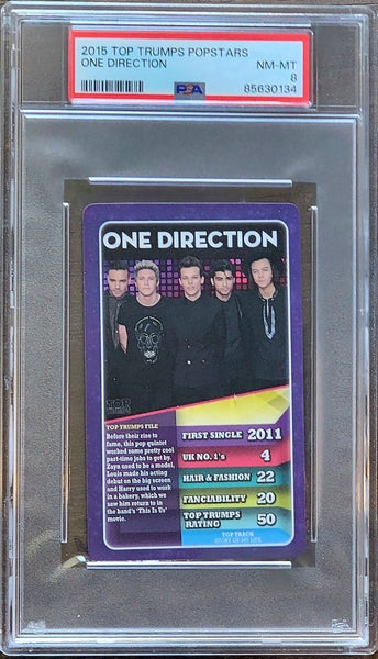 ONE DIRECTION HARRY STYLES 2015 Top Trumps Popstars PSA 8 NM-MT 85630134 - Shuga Records