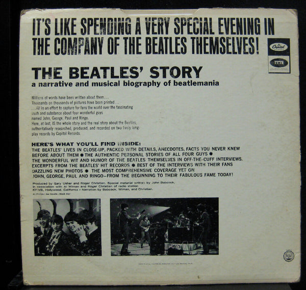 The Beatles - The Beatles' Story - VG+ (VG- cover) 2 LP Record 1964 Capitol USA Mono Original Press Vinyl - Pop Rock / Beat / Interview - Shuga Records